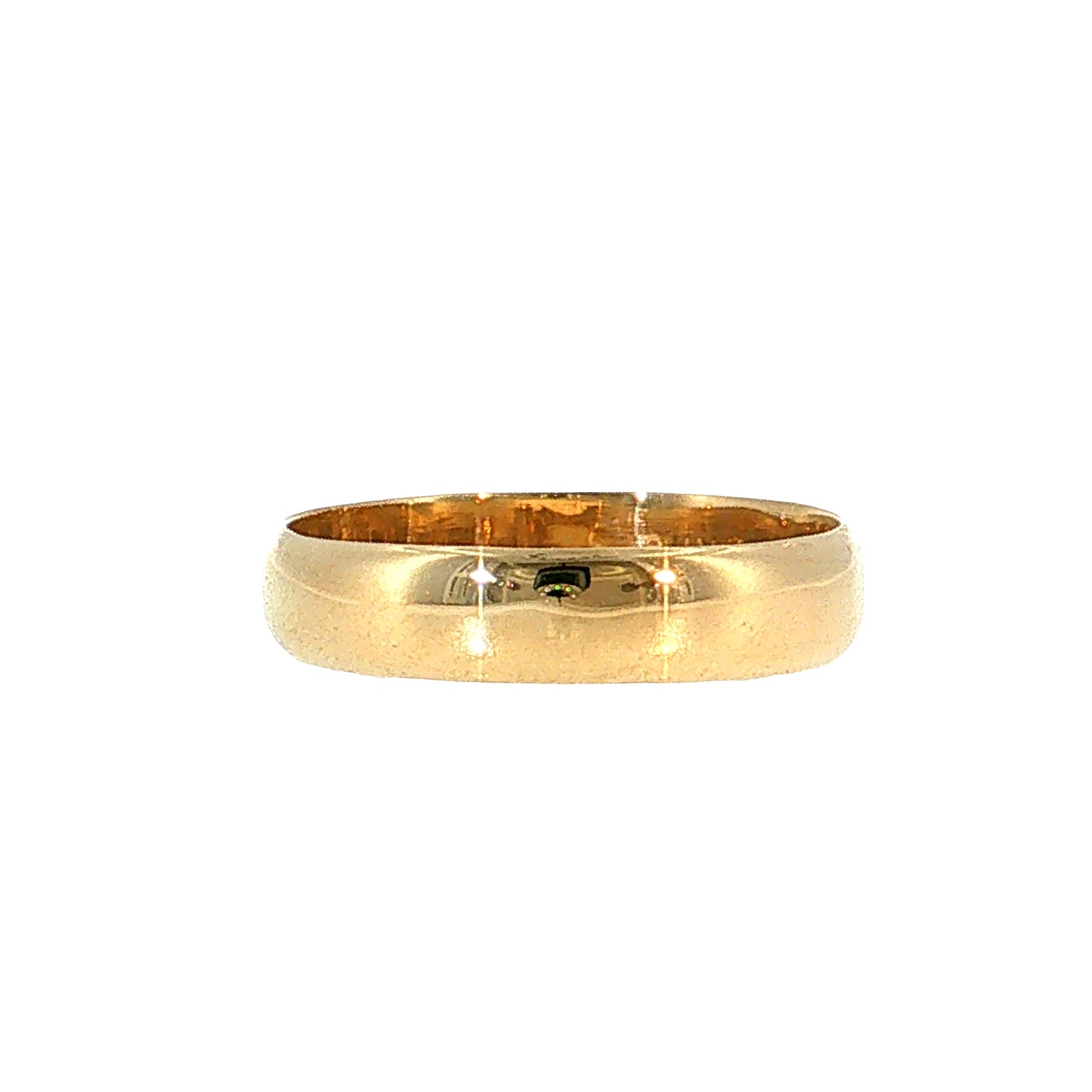Men's European Light Wedding Band 14k Yellow Gold