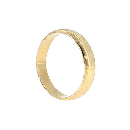 Men's European Light Wedding Band 14k Yellow Gold