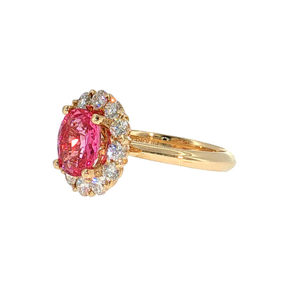 2.01 Padparadscha Sapphire Engagement Ring 14k