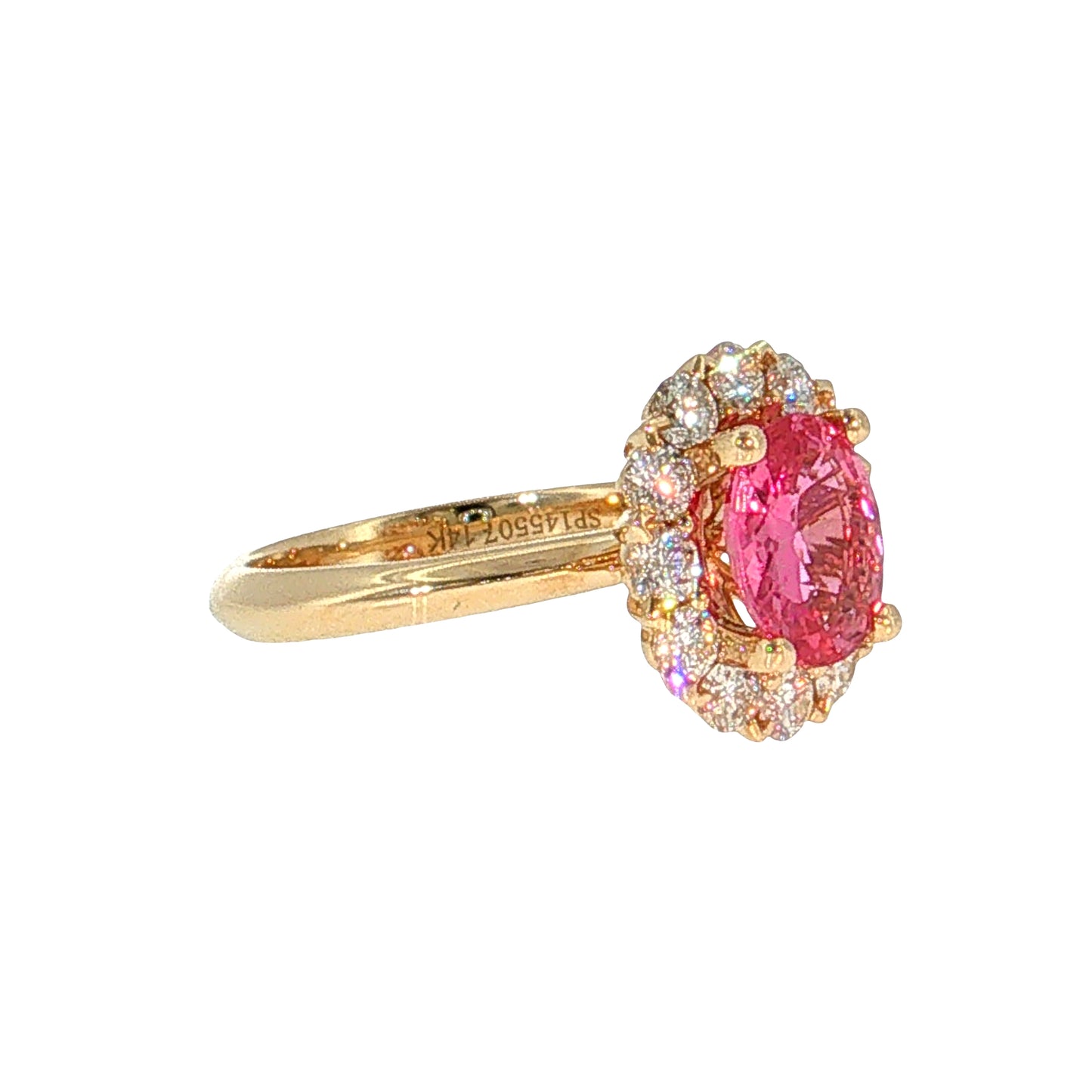 2.01 Padparadscha Sapphire Engagement Ring 14k