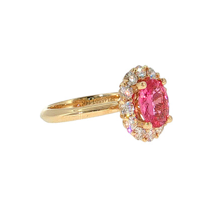 2.01 Padparadscha Sapphire Engagement Ring 14k