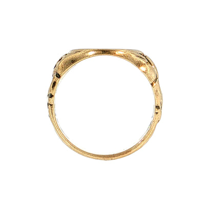Men's Antique Victorian Oval Signet Ring 10k Yellow Gold