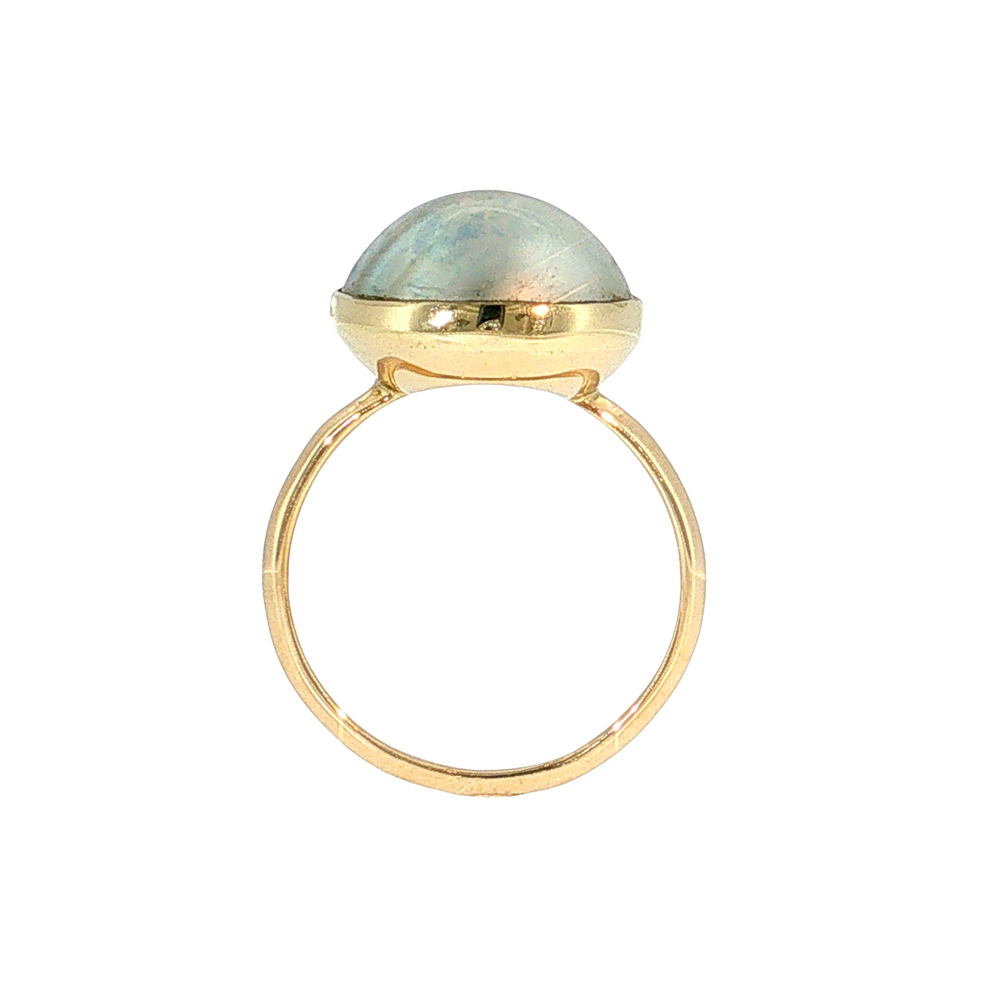 Mabe Pearl Bezel Cocktail Ring 14k Yellow Gold