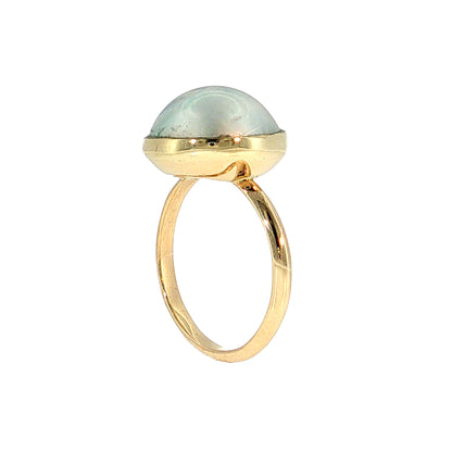 Mabe Pearl Bezel Cocktail Ring 14k Yellow Gold