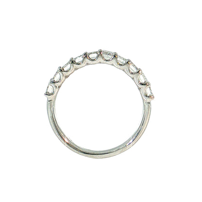 2.00 Emerald Cut Diamond Wedding Band 18k White Gold