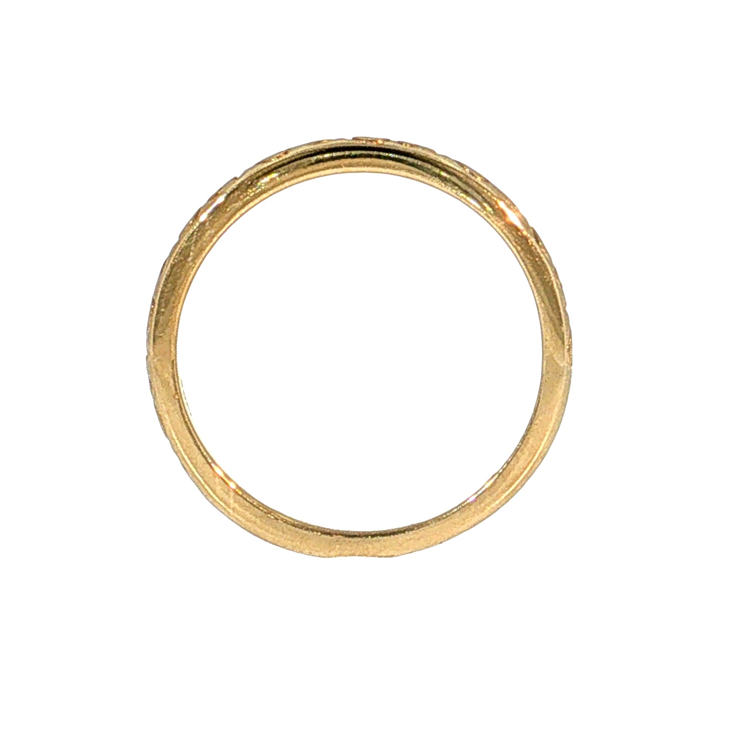 Engraved Filigree Wedding Band 14k Rose Gold