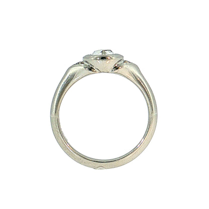 .76 Oval Rose Cut Diamond Engagement Ring Platinum