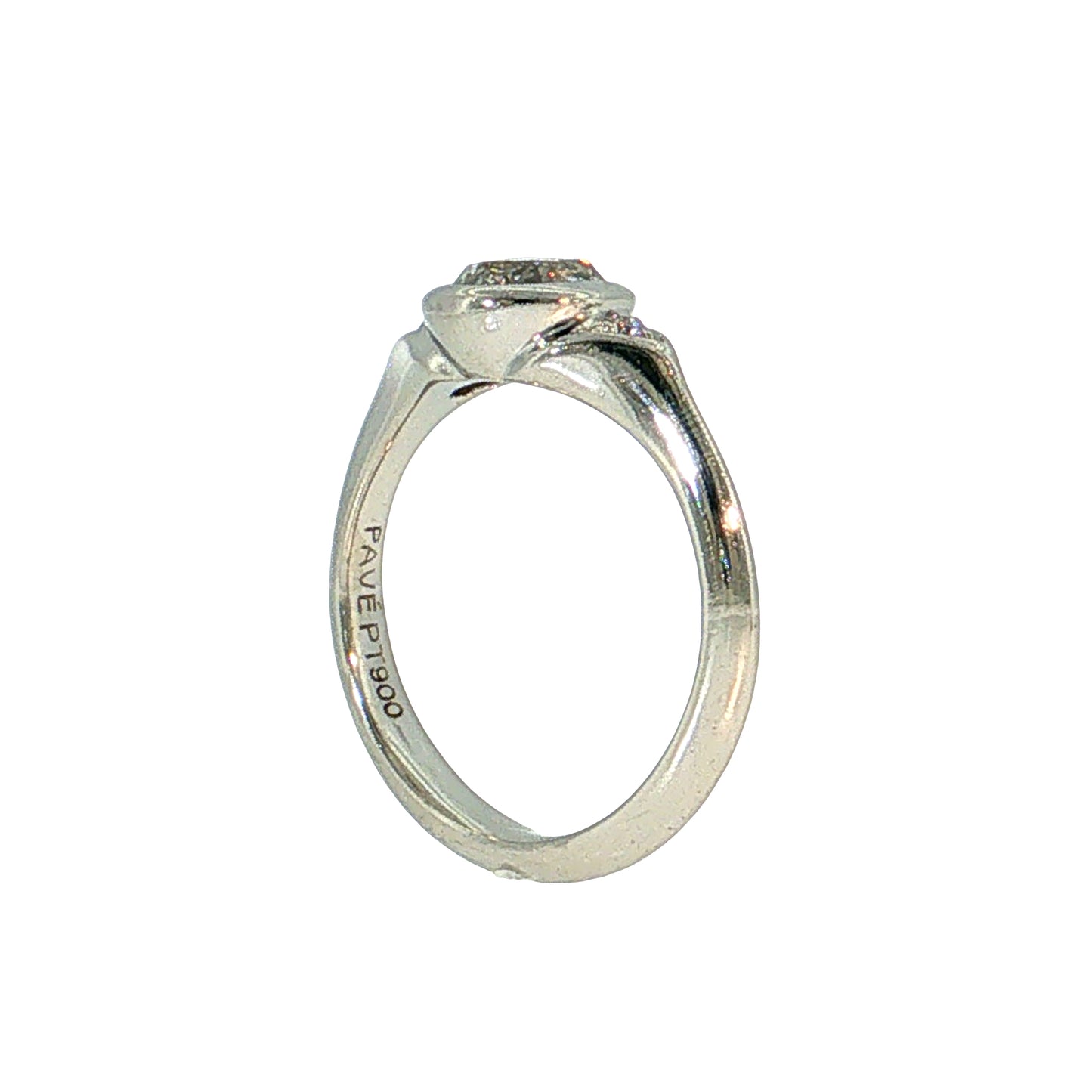 .76 Oval Rose Cut Diamond Engagement Ring Platinum
