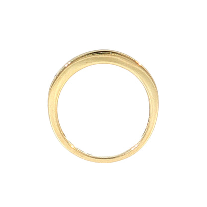 .45 Blue Sapphire & Diamond Wedding Band 14k