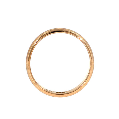 Victorian Men's Wedding Band 14k Rose Gold