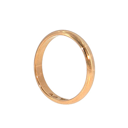 Victorian Men's Wedding Band 14k Rose Gold