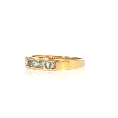 .66 Princess & Baguette Diamond Wedding Band 14k