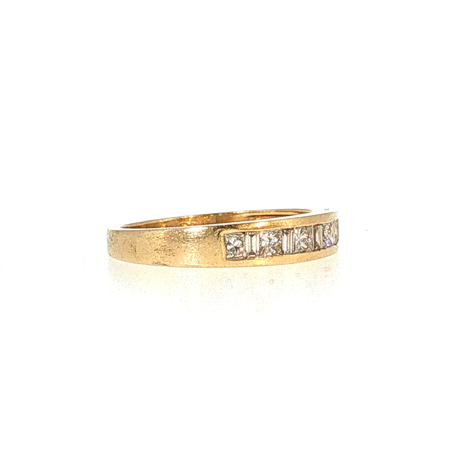 .66 Princess & Baguette Diamond Wedding Band 14k