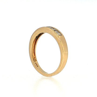 .66 Princess & Baguette Diamond Wedding Band 14k