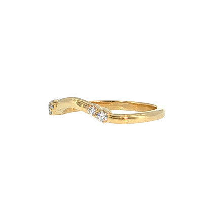 .09 Contoured Diamond Band 14k Yellow Gold