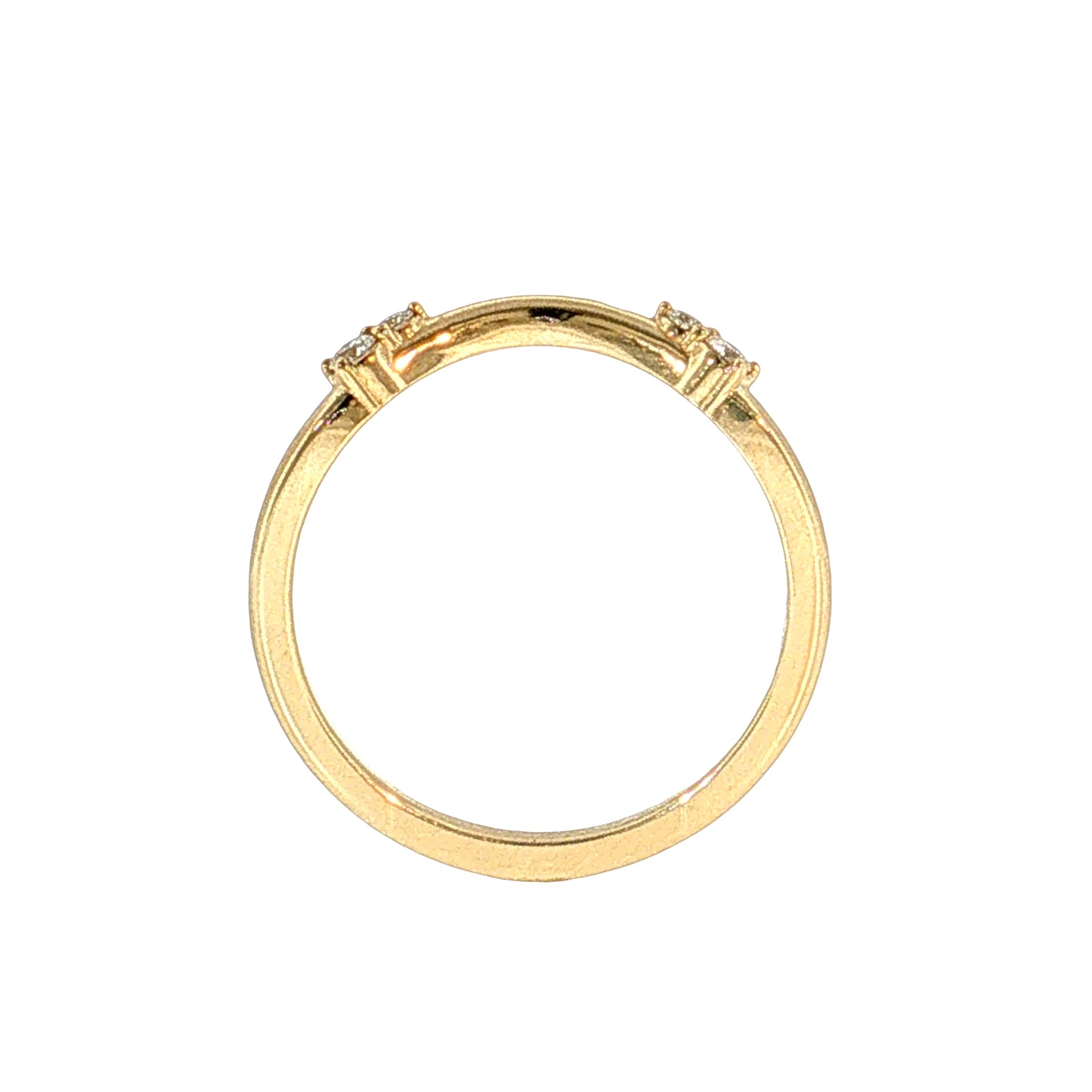 .09 Contoured Diamond Band 14k Yellow Gold