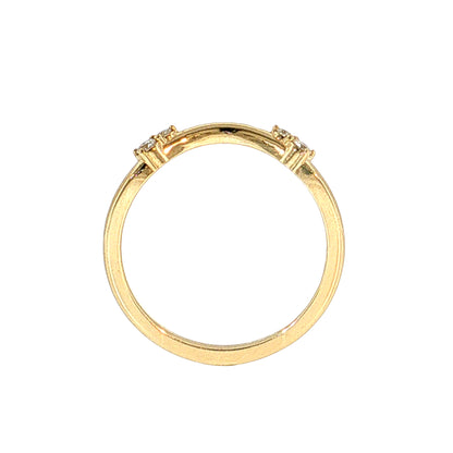.09 Contoured Diamond Band 14k Yellow Gold