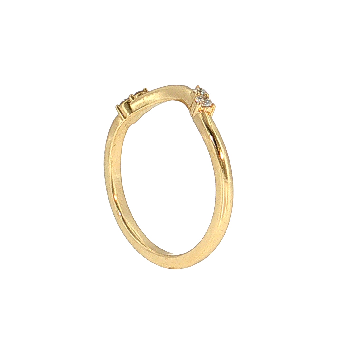 .09 Contoured Diamond Band 14k Yellow Gold