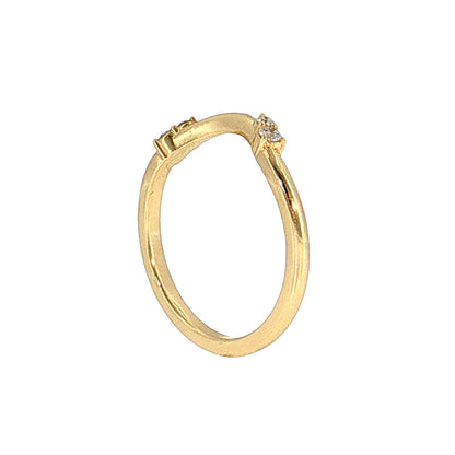 .09 Contoured Diamond Band 14k Yellow Gold