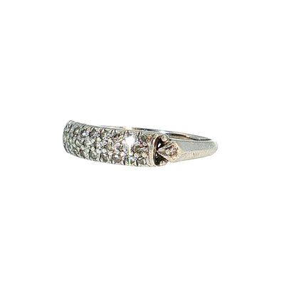 .31 Antique Art Deco Diamond Stacking Ring Platinum