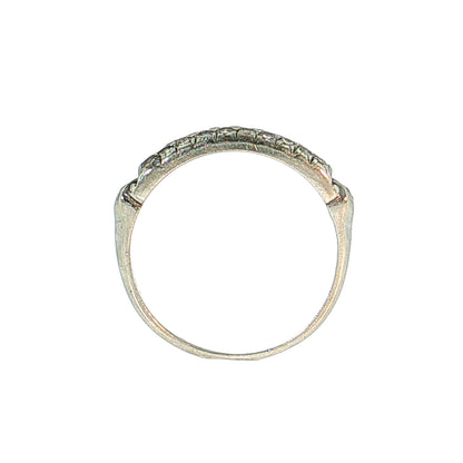.31 Antique Art Deco Diamond Stacking Ring Platinum