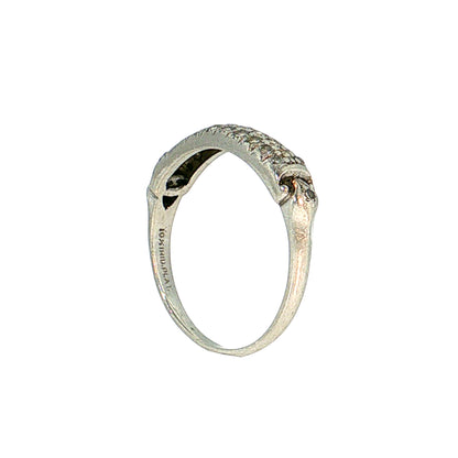 .31 Antique Art Deco Diamond Stacking Ring Platinum