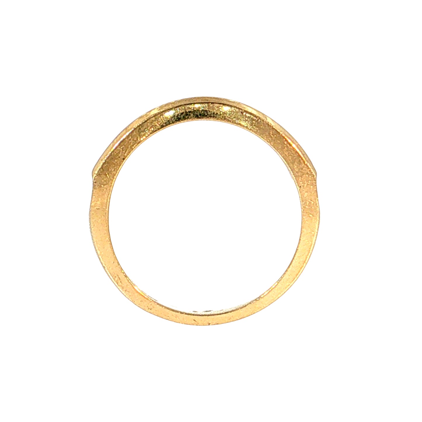 .30 Emerald & Diamond Stacking Band 14k Yellow Gold