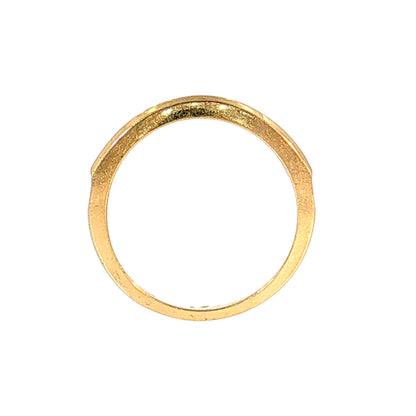 .30 Emerald & Diamond Stacking Band 14k Yellow Gold