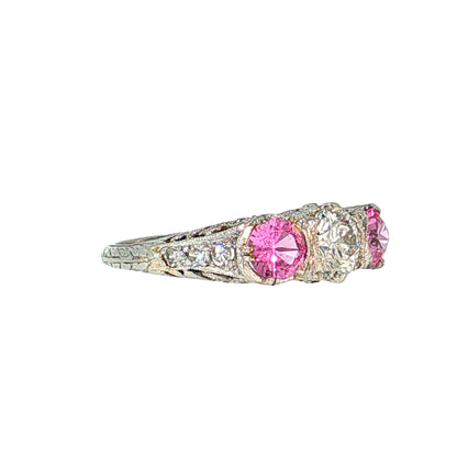 .79 Antique Edwardian Diamond Engagement Ring Platinum