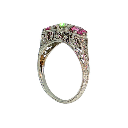 .79 Antique Edwardian Diamond Engagement Ring Platinum