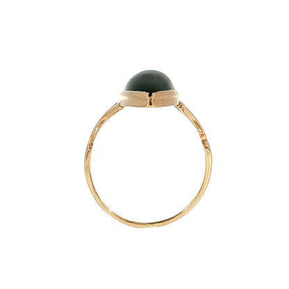 5.41 Antique Victorian Agate Cocktail Ring 14k Rose Gold