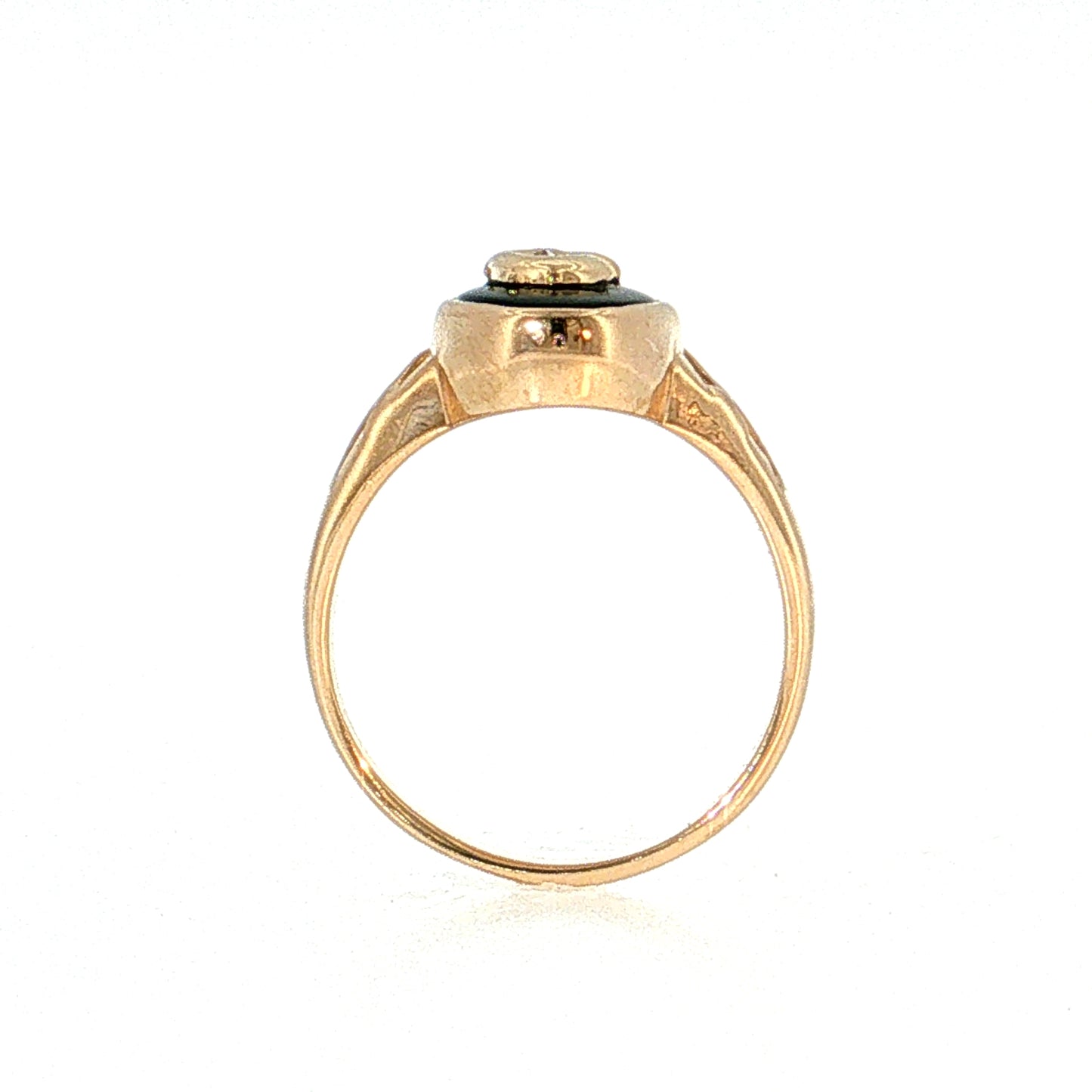 Black Onyx Wagon Wheel Cocktail Ring 14k