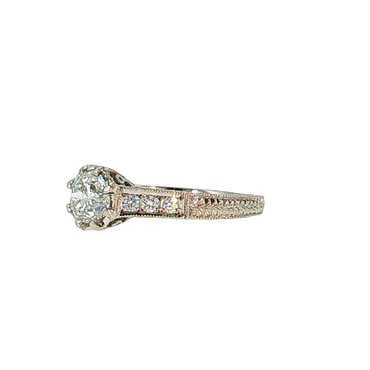 .70 Old European Diamond Engagement Ring Platinum