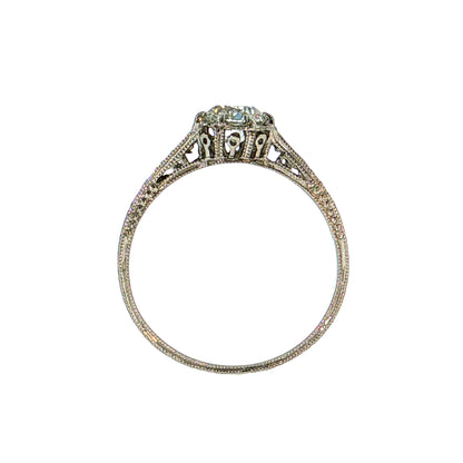 .70 Old European Diamond Engagement Ring Platinum