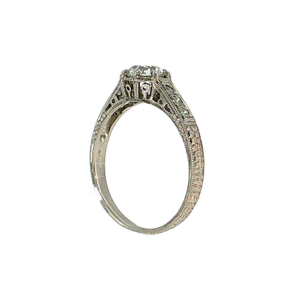 .70 Old European Diamond Engagement Ring Platinum