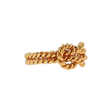 Rope Knot Cocktail Ring 15k Yellow Gold