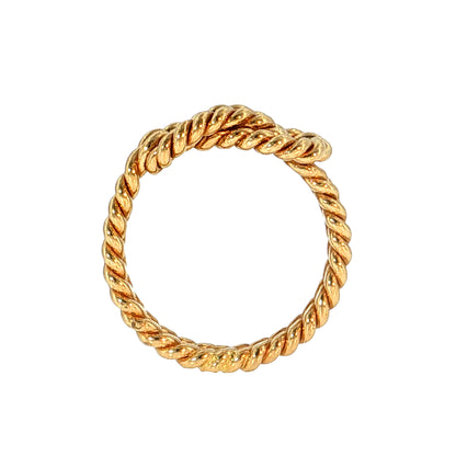 Rope Knot Cocktail Ring 15k Yellow Gold