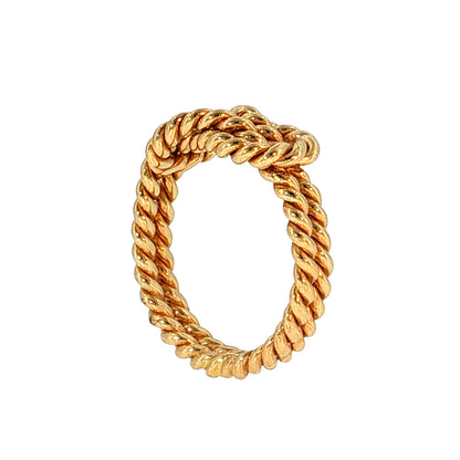 Rope Knot Cocktail Ring 15k Yellow Gold