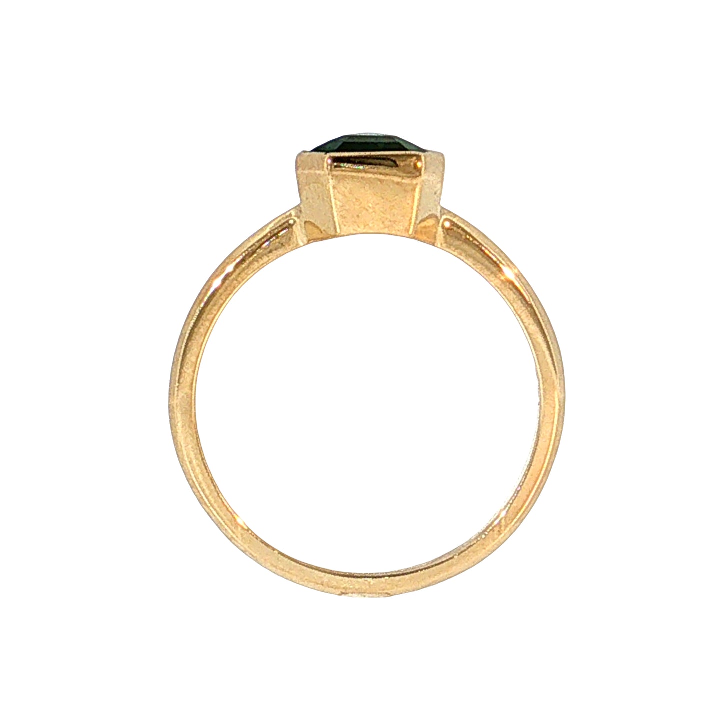1.55 Shield Sapphire Solitaire Engagement Ring 14k