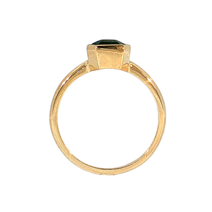1.55 Shield Sapphire Solitaire Engagement Ring 14k
