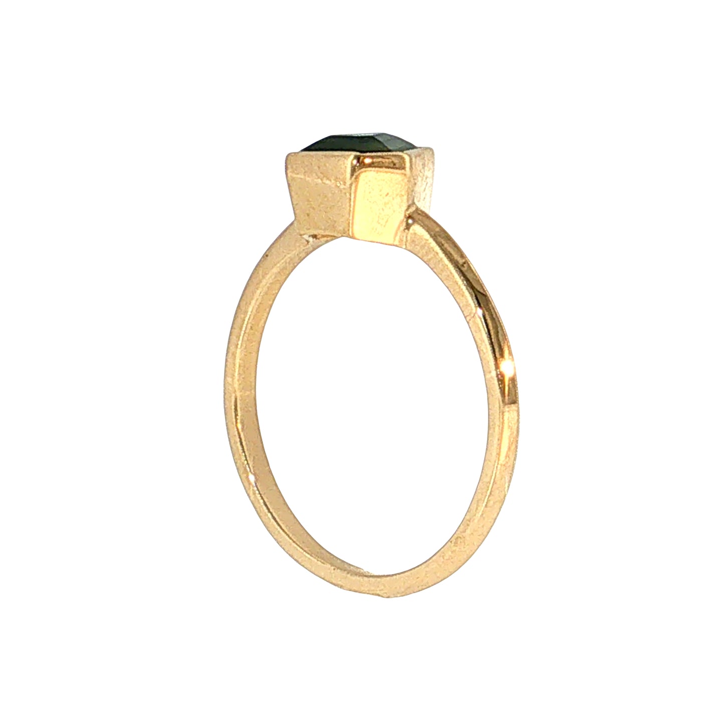 1.55 Shield Sapphire Solitaire Engagement Ring 14k