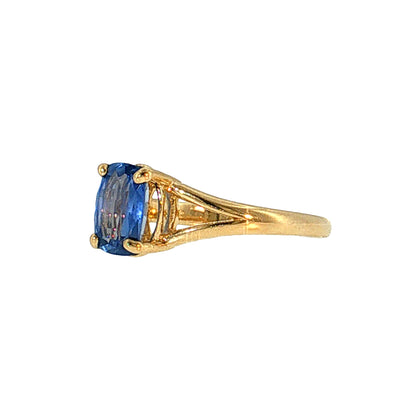 1.66 Cushion Cut Sapphire Engagement Ring 14k