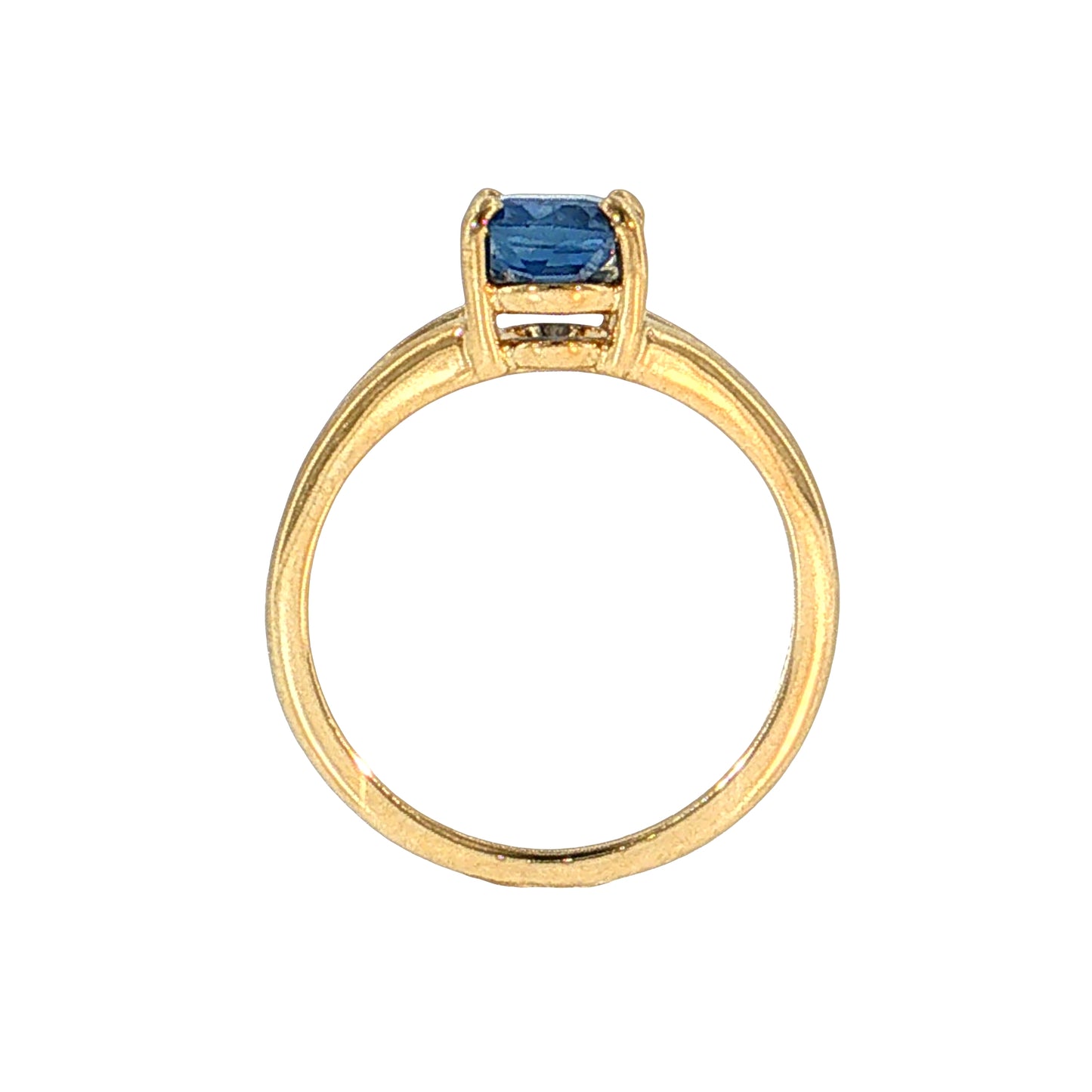 1.66 Cushion Cut Sapphire Engagement Ring 14k