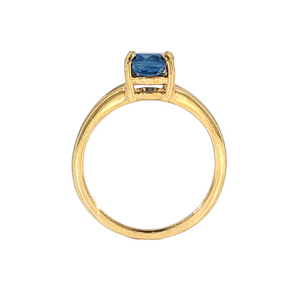 1.66 Cushion Cut Sapphire Engagement Ring 14k