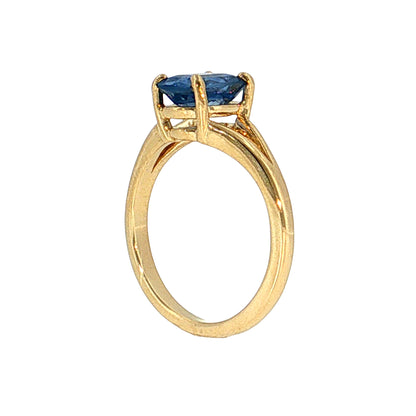 1.66 Cushion Cut Sapphire Engagement Ring 14k