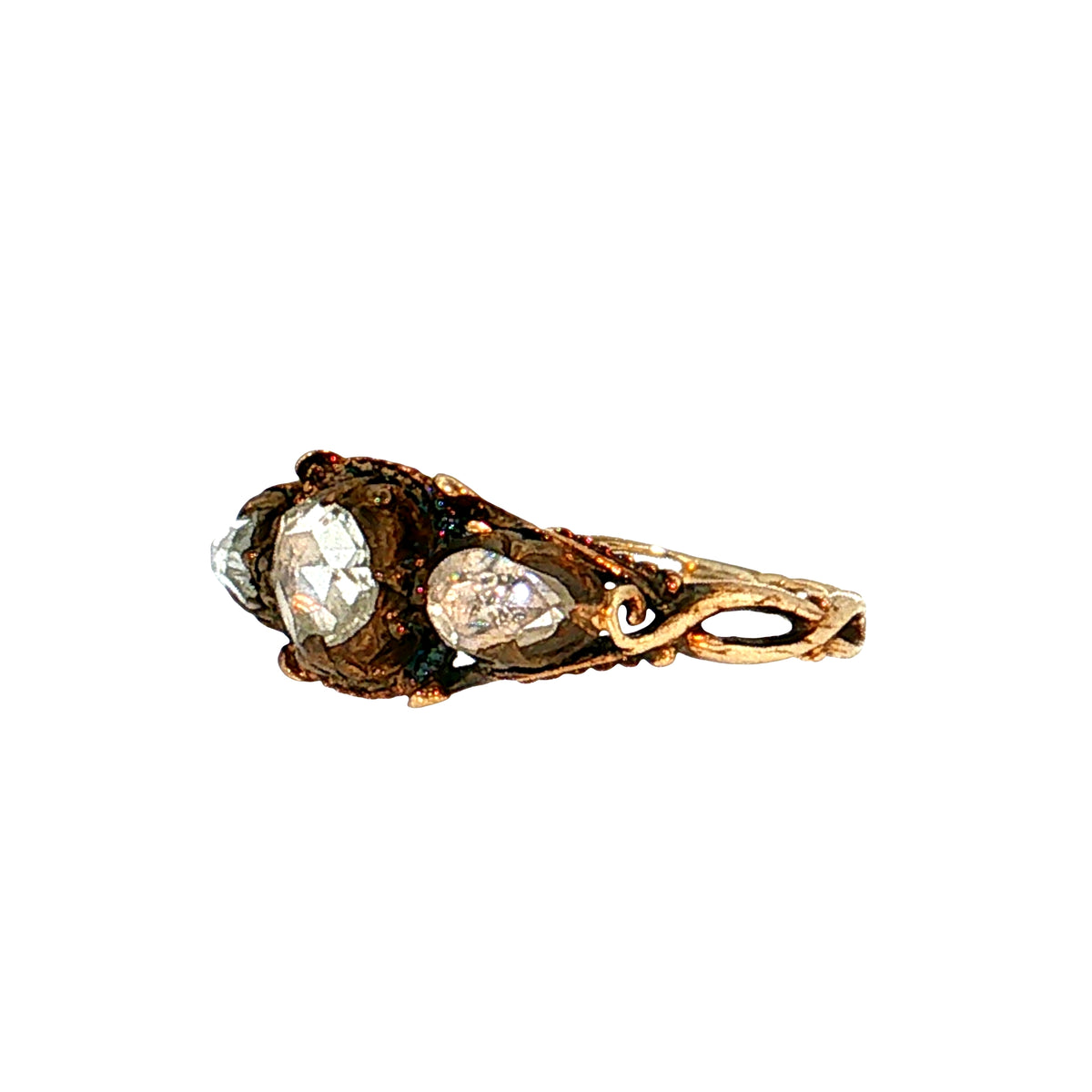 .64 Antique Georgian Diamond Engagement Ring 18K Rose Gold