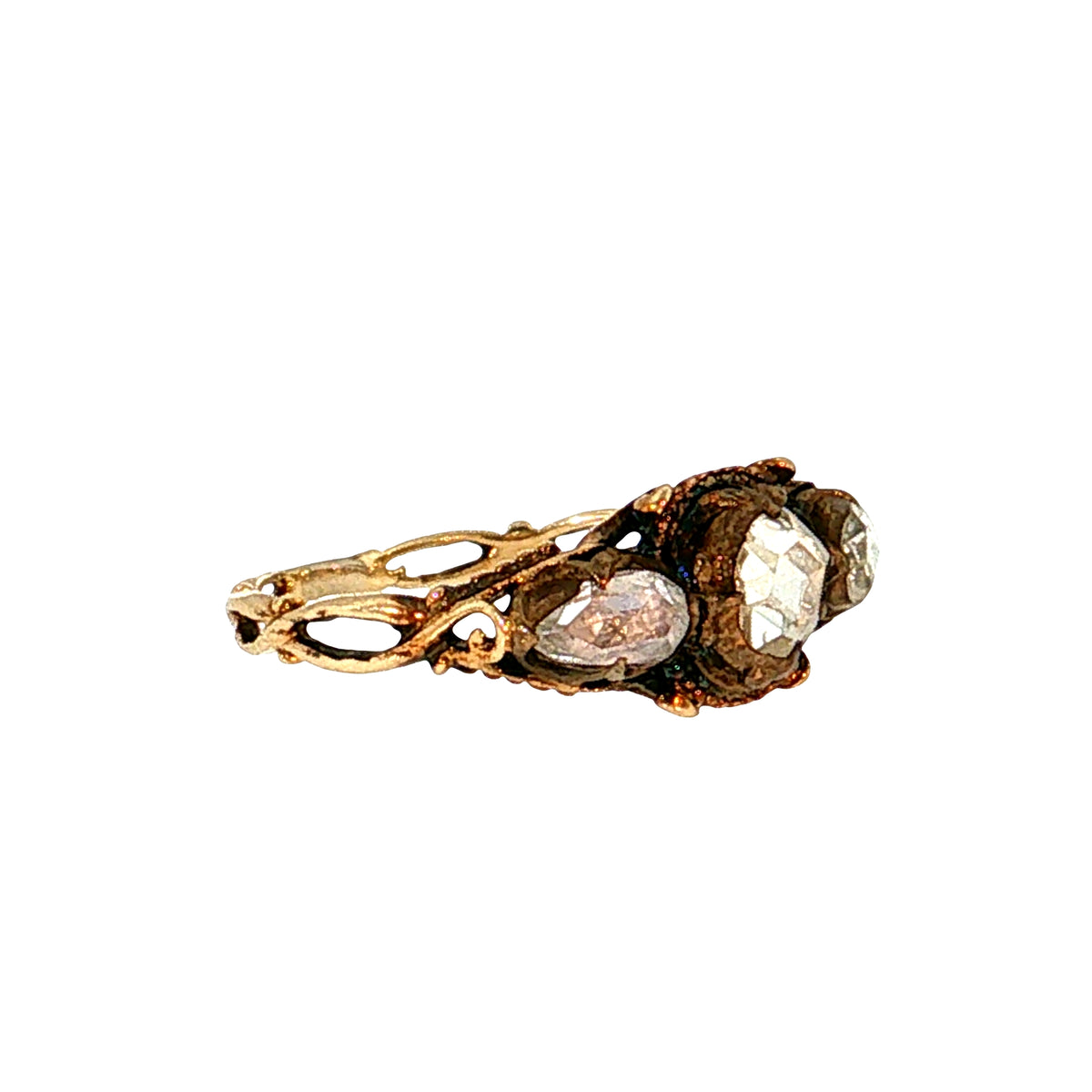 .64 Antique Georgian Diamond Engagement Ring 18K Rose Gold