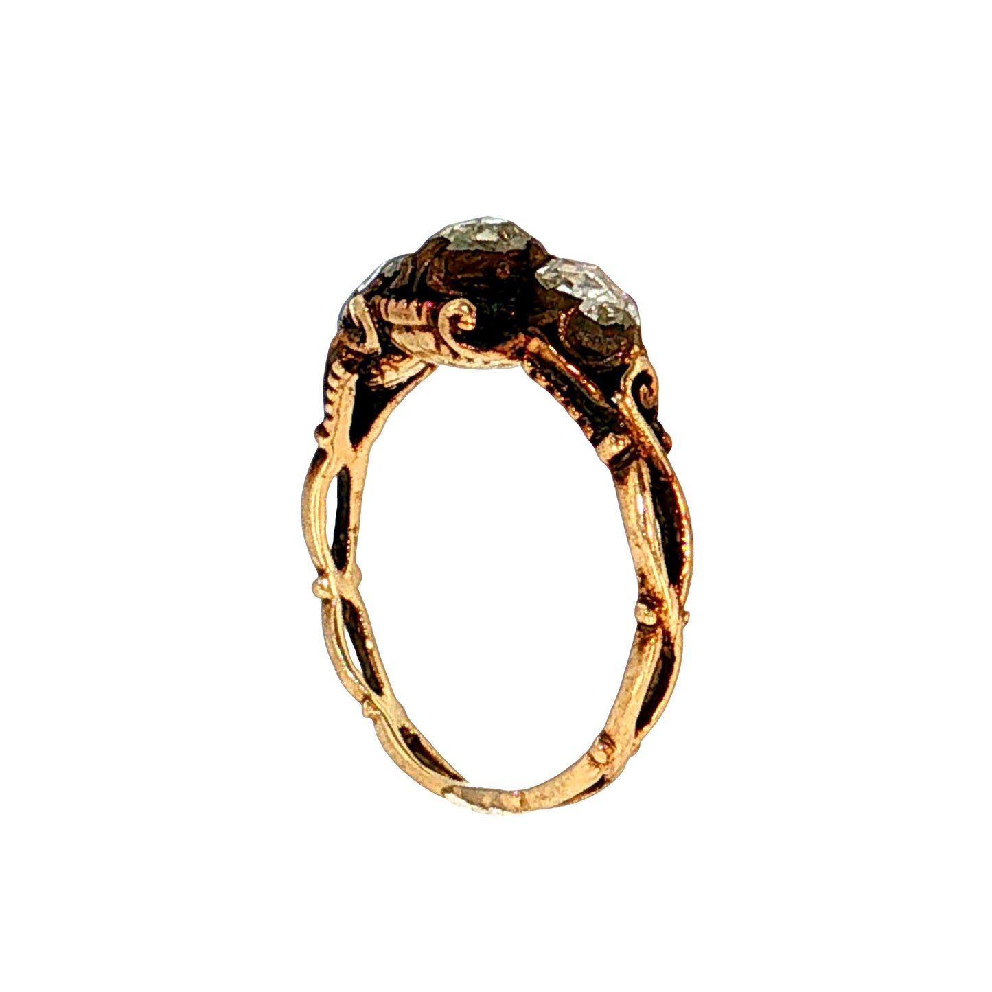.64 Antique Georgian Diamond Engagement Ring 18K Rose Gold