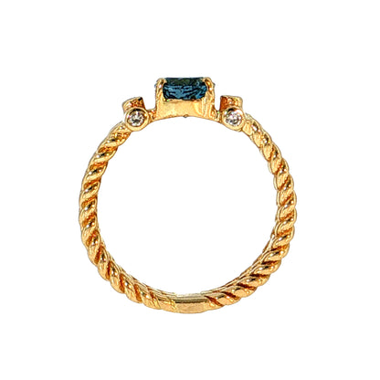 1.12 Oval Santa Maria Aquamarine Cocktail Ring 14k