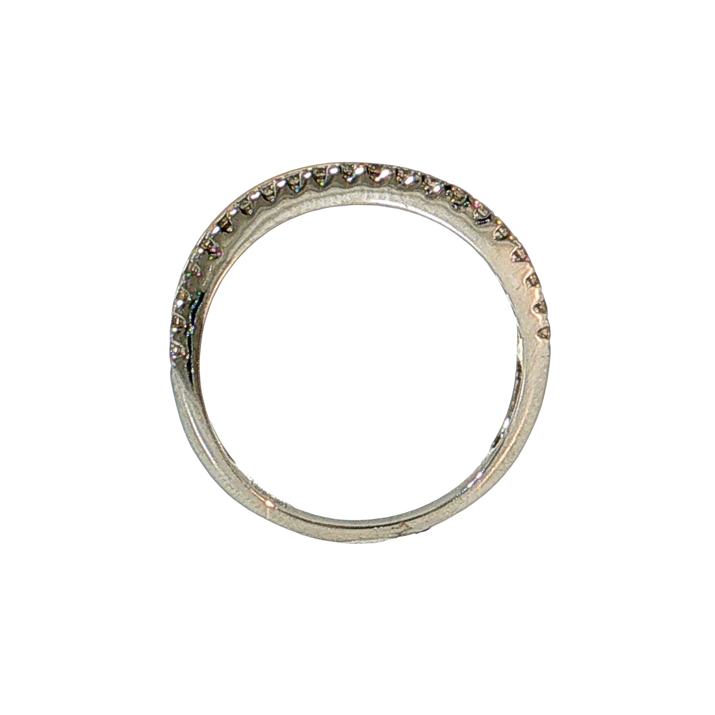 .22 Diamond Wave Stacking Ring 14k & Platinum